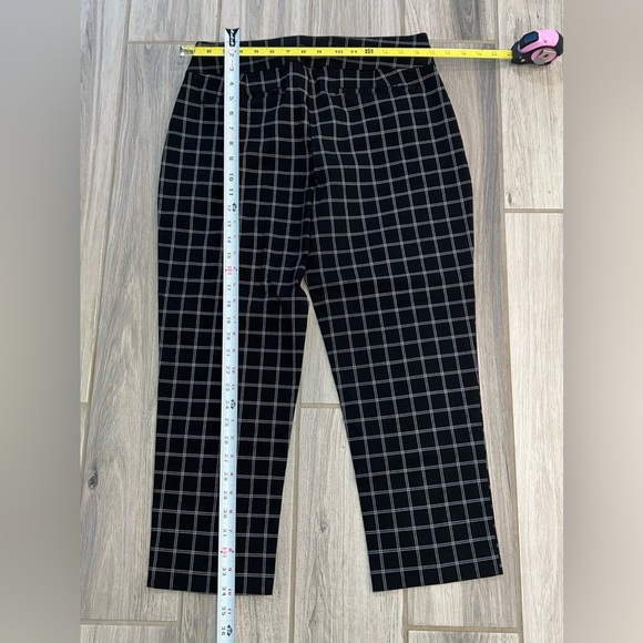 Express Navy and White Plaid Pants Size 10 Long - Picture 8 of 10